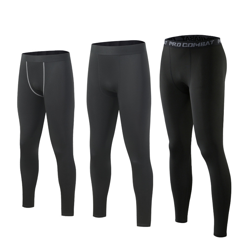 Sports fitness pants men's running training trousers quick-drying breathable sports leggings basketball stretch sports tights