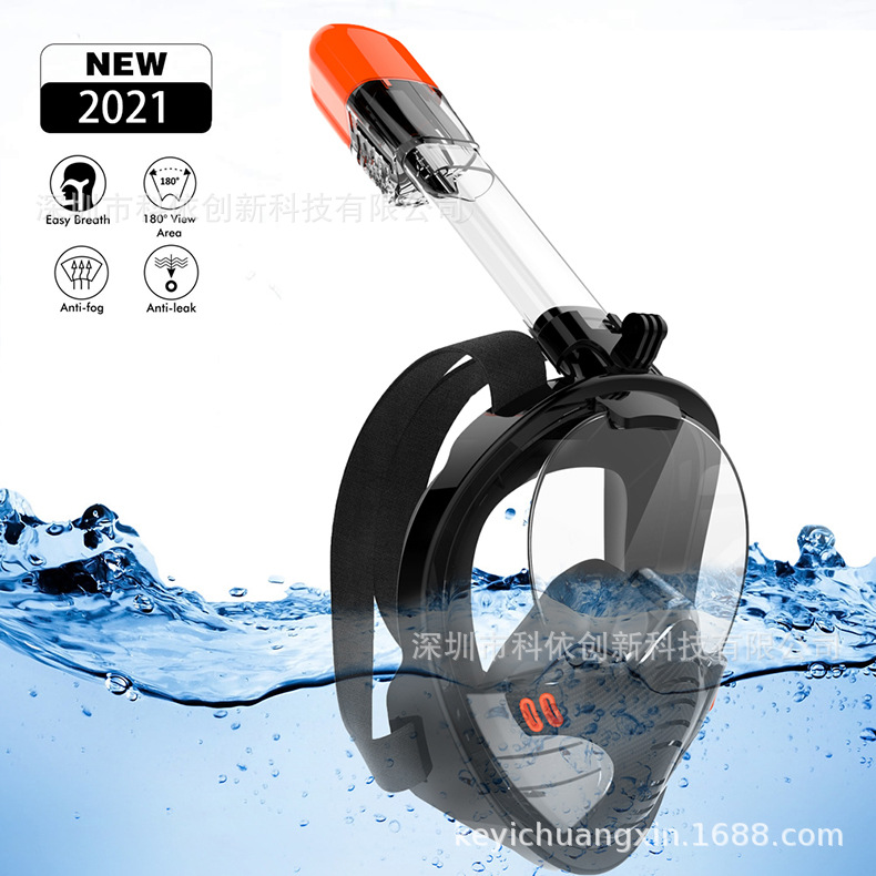 Picture of K4 New Diving Mask In-line Snorkeling suit Underwater Photography Swimming Equipment Full Dry Face Diving Mask