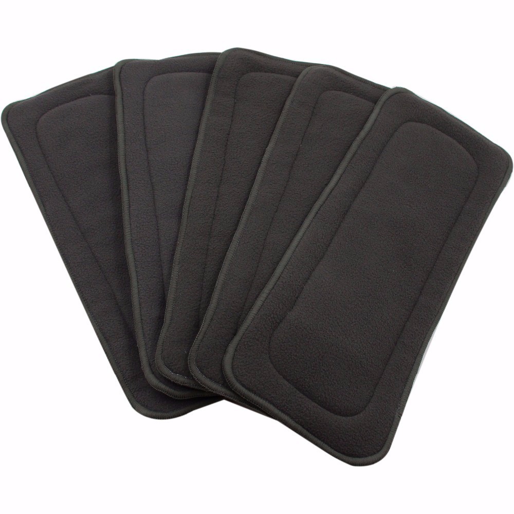 Picture of Bamboo charcoal washable diapers baby diapers four-layer structure soft breathable bamboo charcoal urine pad factory direct supply