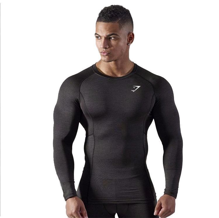 Picture of Muscle Maiba Comprehensive Training Men's New Sports Fitness Sweat-absorbent Slim-fit Long-sleeved Spring Sports Training Thin T-shirt