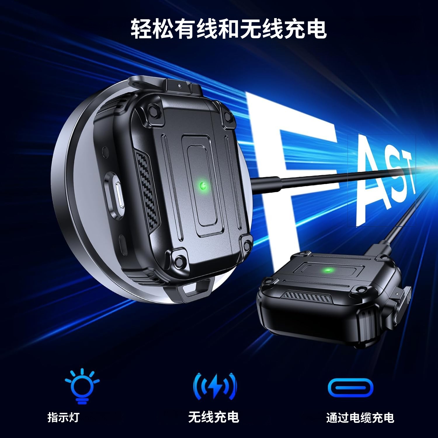Picture of Cross-Border New Airpodspro2 Second Generation Headphone Case Suitable for Apple Airpods4 Buckle Bluetooth Protective Case