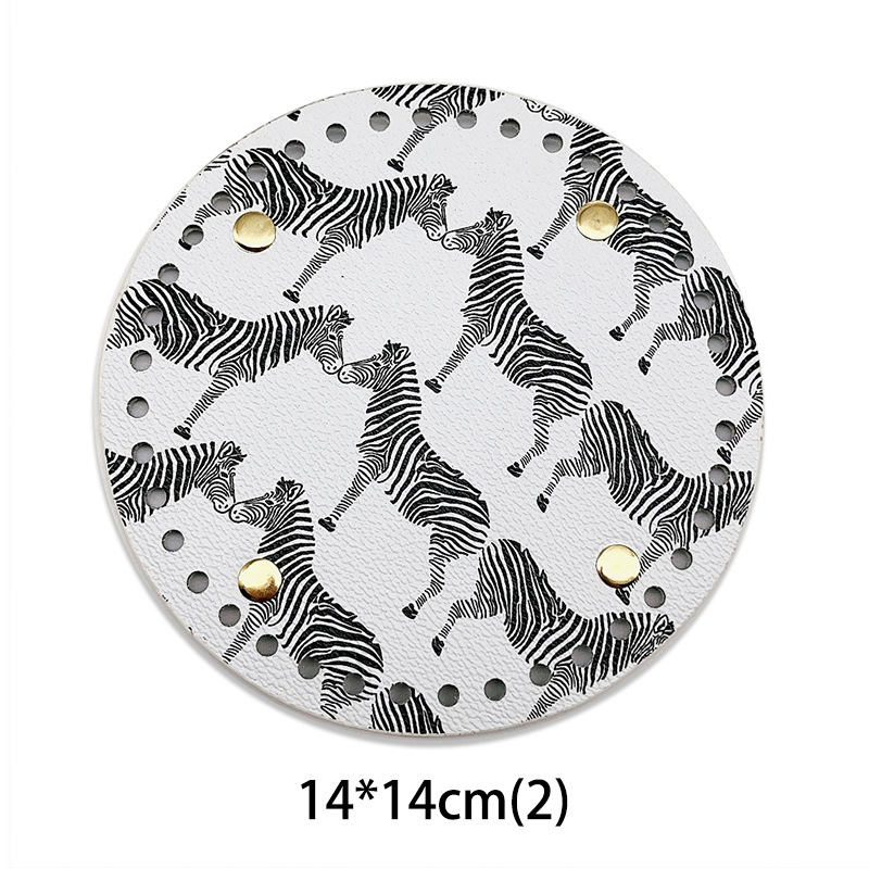 Picture of Spring and Summer handmade needle hook woven handbag DIY bag bottom plate accessories 25 * 12cmPU leather printing bag bottom base