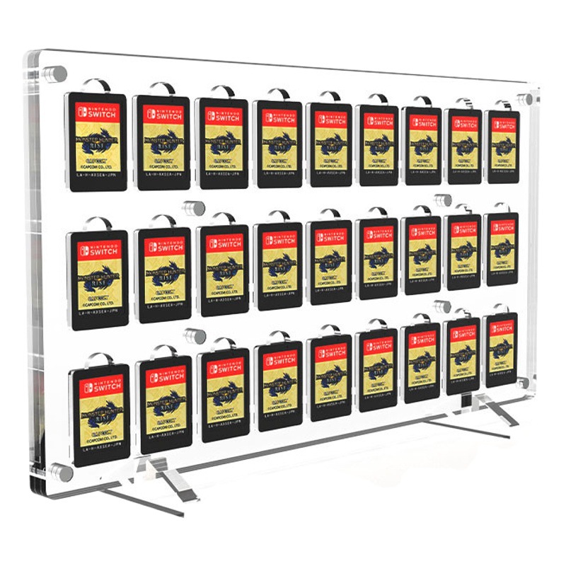 Wholesale Nintendo game machine card switch storage cassette game card magnetic acrylic transparent storage box