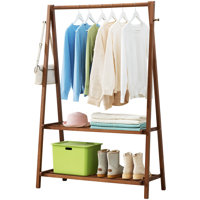 Picture of Coat Rack Floor Hanger Household Hanger Hanging Clothes Floor Rack Bedroom Vertical Simple Rack Hanger
