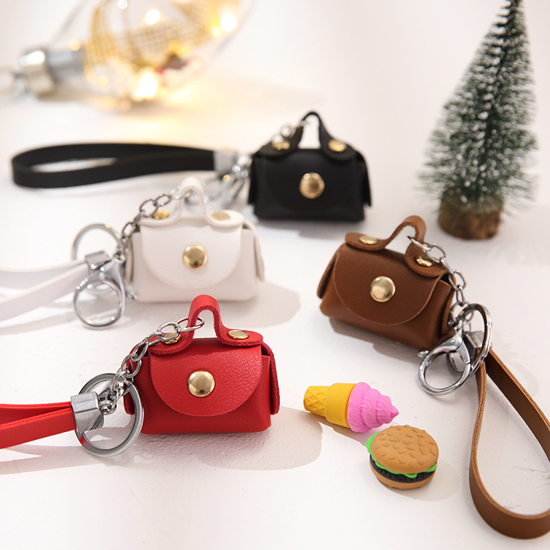 Picture of Yuelu Creative Pu Leather Coin Purse Mini Small Storage Bag Pendant Creative Keychain Pendant Small Gift