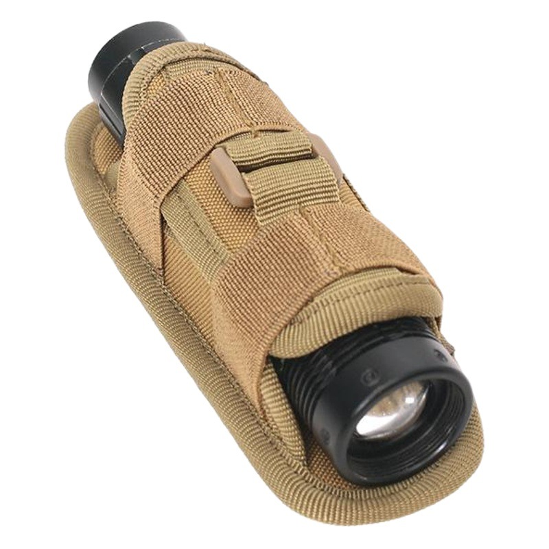 Multifunctional 360-degree rotating flashlight sleeve outdoor universal flashlight waist bag Molle accessory hanging bag