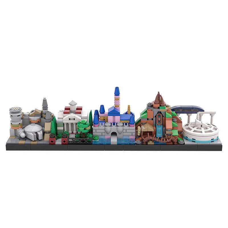 Picture of Compatible with Lego domestic MOC building street view Disneyland Skyline Building Blocks model assembled toy ornaments