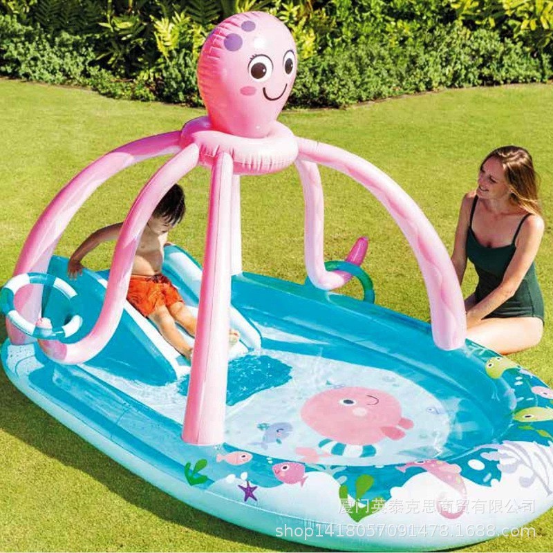 Picture of Intex Inflatable Kidsren's Slide Paddling Pool Outdoor Swimming Pool Slide Water Spray Indoor Pvc Wholesale Dropshipping