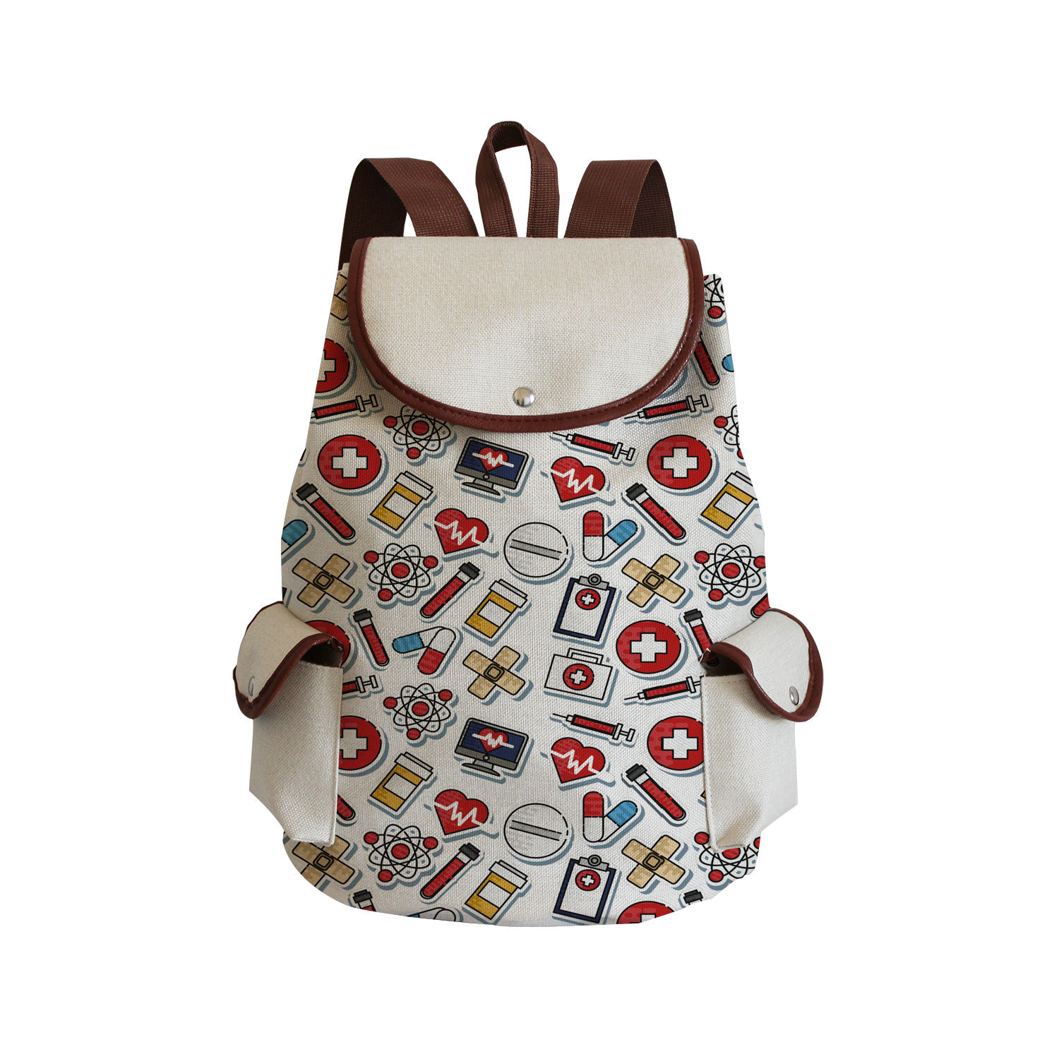 Picture of Cross-border Nurse Printed Backpack Medical Printed Large Capacity Backpack Cartoon Pattern Student Schoolbag Wholesale