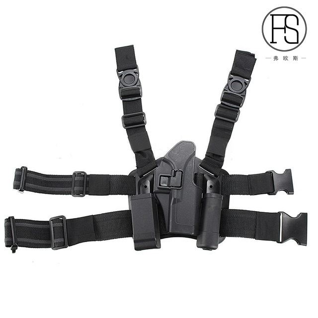Picture of Tactical quick-pull pistol holster M1911.M92.P226.USP. Glock G17 plastic thigh holster