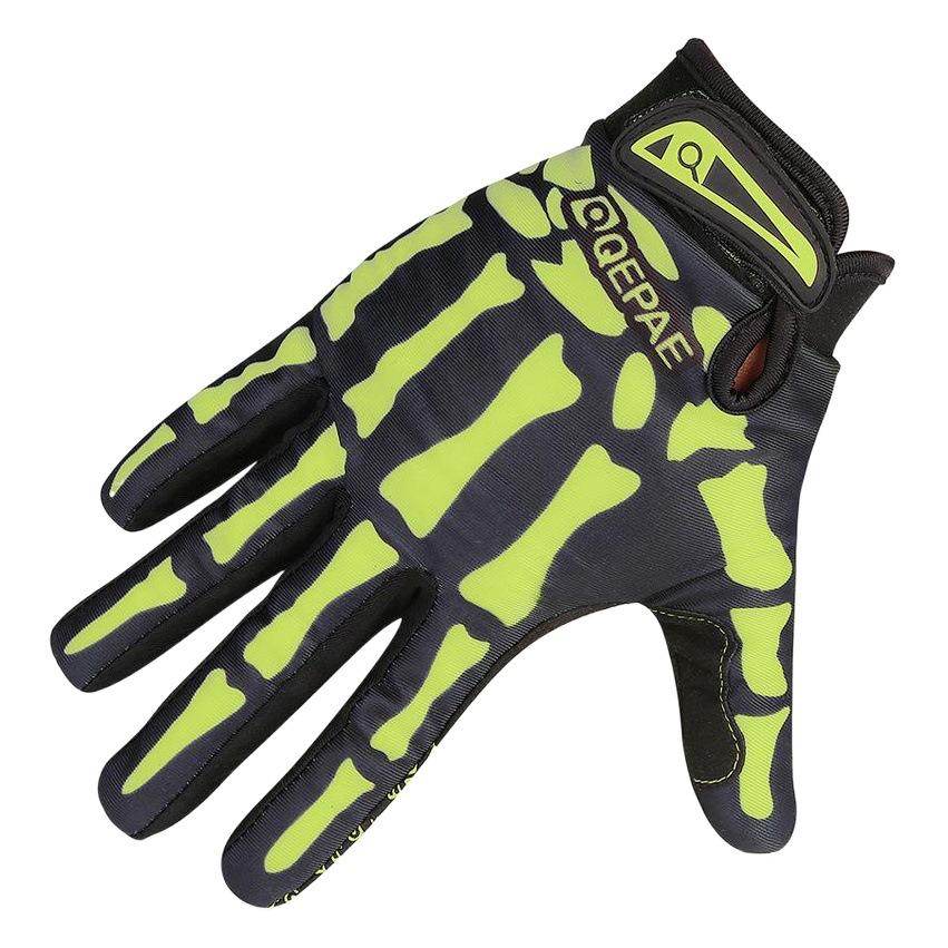 Skeleton Full-Finger Gloves Qepae Chipper Cycling Warm Gloves Cycling Sports Outdoor Cross-Border Long-Finger Gloves