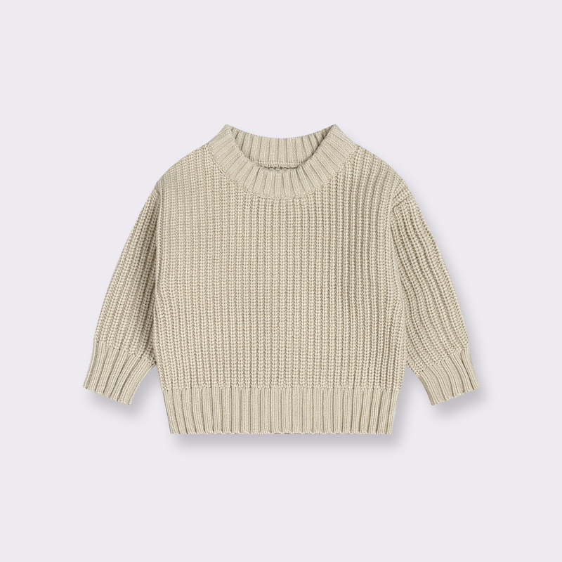Picture of Baby Knitwear Loose Round Neck Girls and Boys Pullover 2024 Autumn and Winter Baby Knitwear Knitwear Children's Clothing