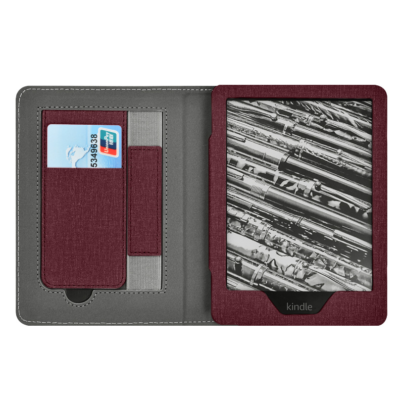 Picture of Suitable for Kindle Paperwhite65 Linen Texture Stand Protective Cover 2024 Youth Version 6inch Protective Cover