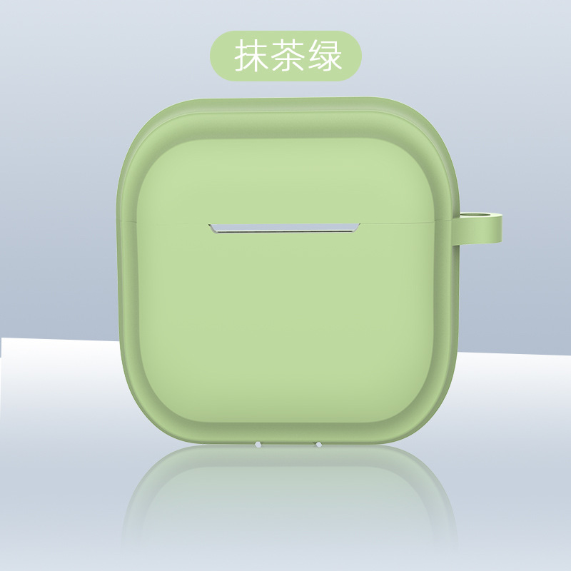 Picture of Simple Pure Color Belt Pendant Suitable for Airpods4 Protective Case Apple 1/2 Silicone Headphone Case with Lanyard Source