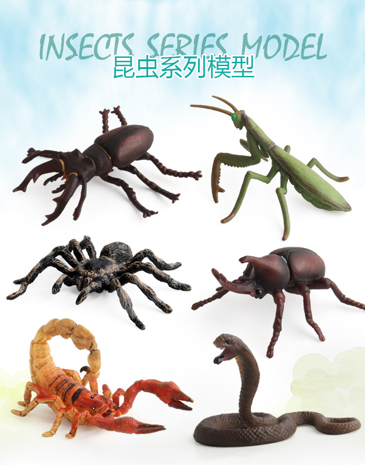 Picture of Solid Simulation Insect Animal Model Scorpion Unicorn Snake Model Children's Cognitive Ornament Toy Amazon