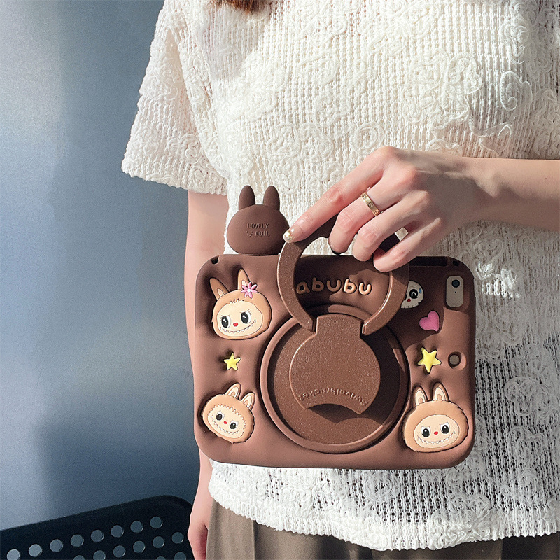 Picture of Suitable for Samsung A9Plus Silicone Shell A8 Cartoon A7Lite Rotating X210 with Pen Slot X115 Labubu T225