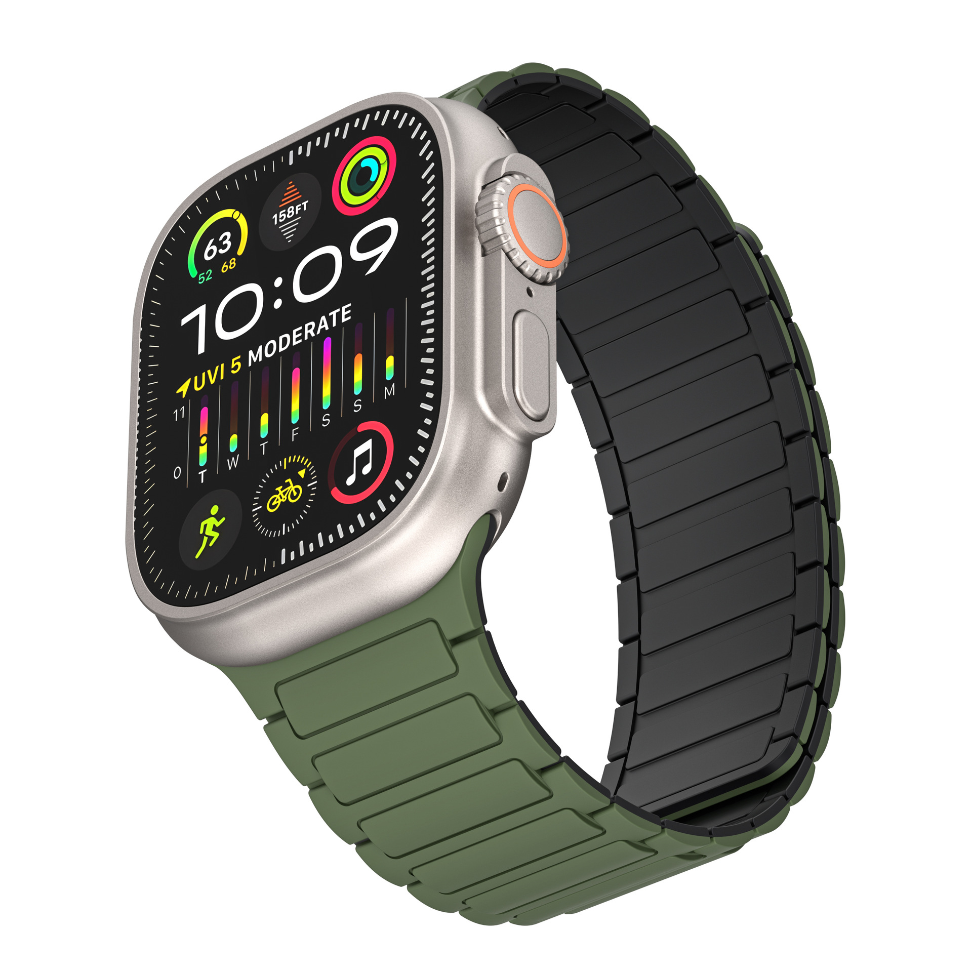 Picture of Suitable for Apple Watch Magnetic Silicone Strap Appleiwatch10 Generation S9U Magnetic Loop Strap Tool Style
