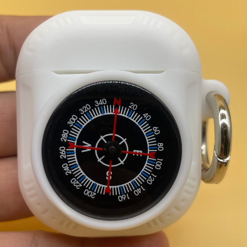 Picture of Suitable for Apple Airpods 1/2 silicone protective case with compass style protective case thick creative earphone case