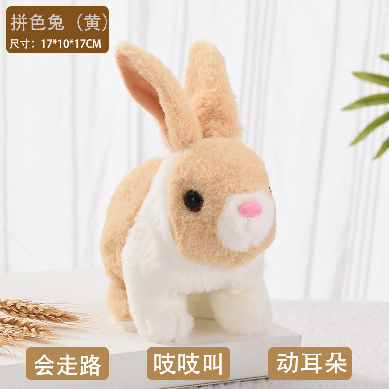 Picture of Plush Electric White Rabbit Simulation Pet Can Walk, Call, Move Mouth, Shake Ears Angora Rabbit Pet Toy
