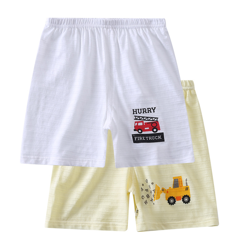 Picture of Slub cotton children's shorts summer baby boys and girls 100 cotton thin loose version 5 pants 2 pieces wholesale