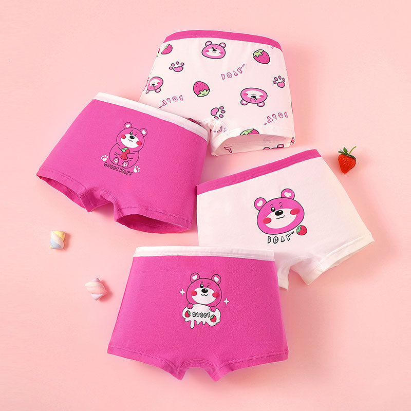 Picture of All cotton girls underwear children's underwear wholesale shaking sound boxer pants large children's underwear girl underwear baby cotton