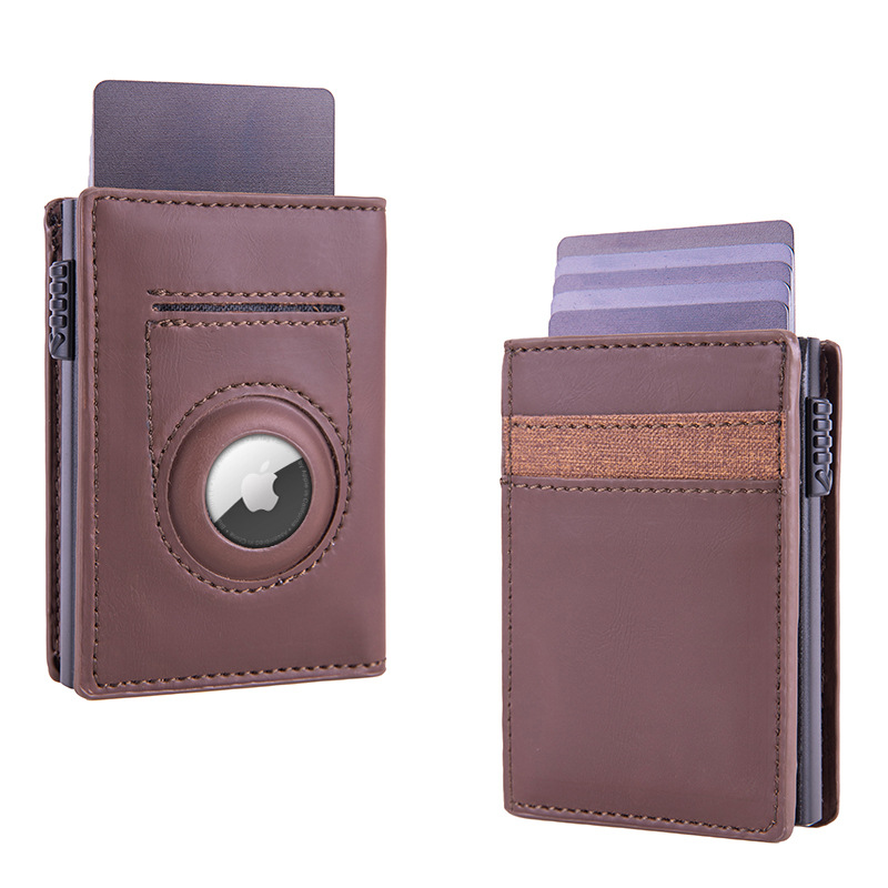 Picture of Cross-border AirTag tracker card holder RFID anti-theft brush creative magnetic coin purse credit card case card holder