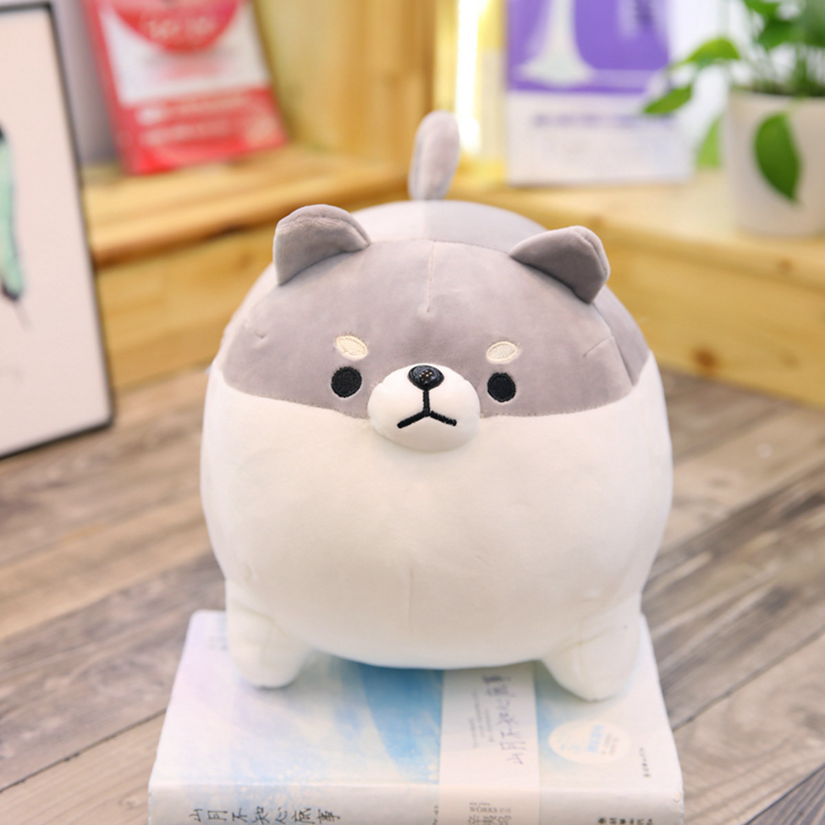 Picture of New software three-color Chai Dog Three Brothers Doll Cute Dog Doll Large Down Cotton Standing Dog Plush Toy