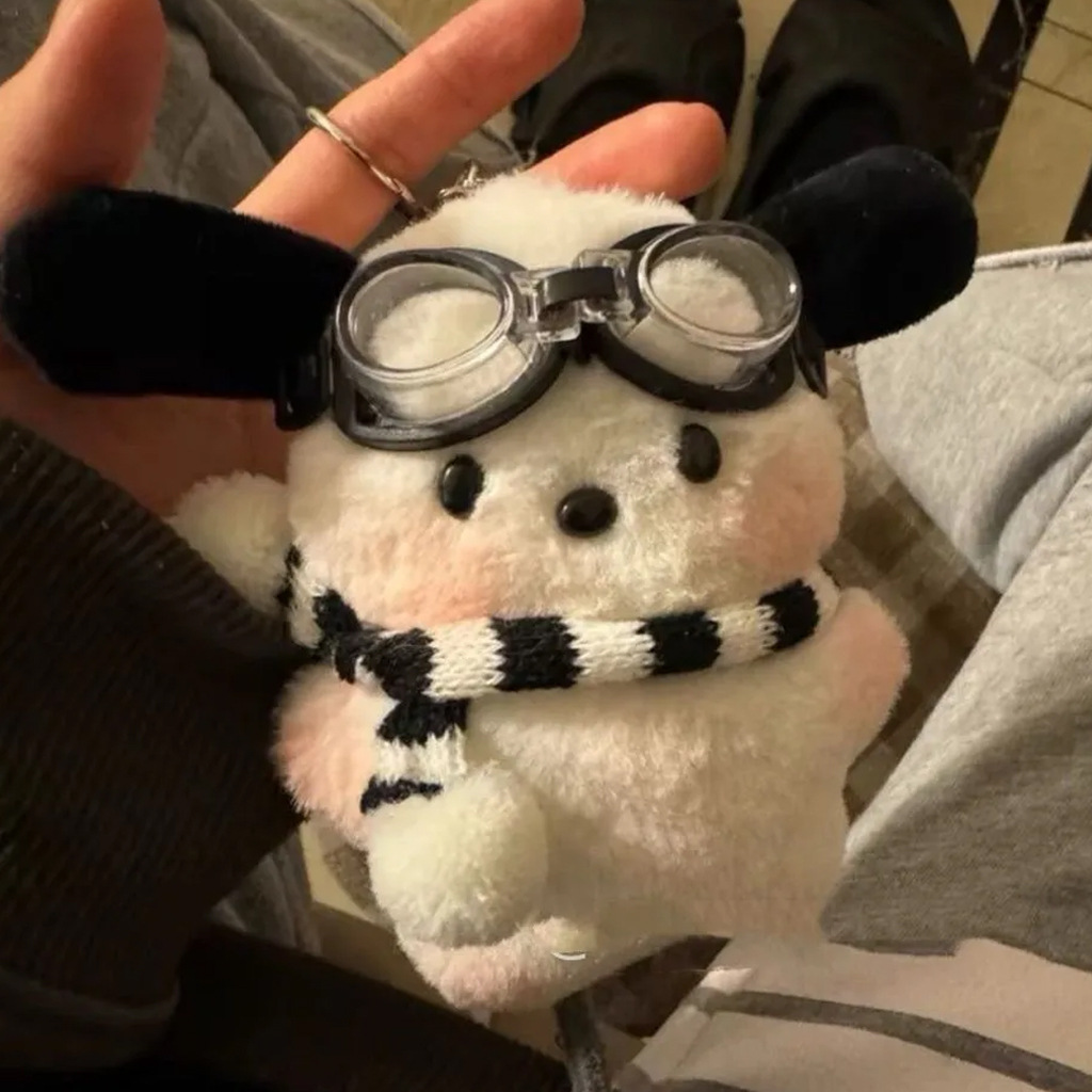 Picture of Cyber Celebrant Pilot Blush Swimming Goggles Pacha Dog Doll Plush Doll Keychain Girl Heart Bag Pendant Gift