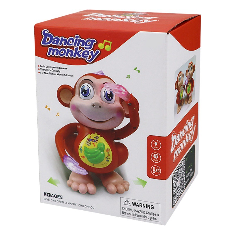 Electric dancing monkey Net red baby toy will move left and right walking light music cross-border trembles