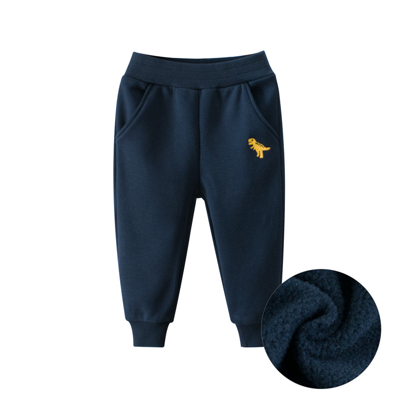 Picture of Korean style children's clothing spring new 2024 children's sports pants fleece-lined boys' pants baby trousers one consignment