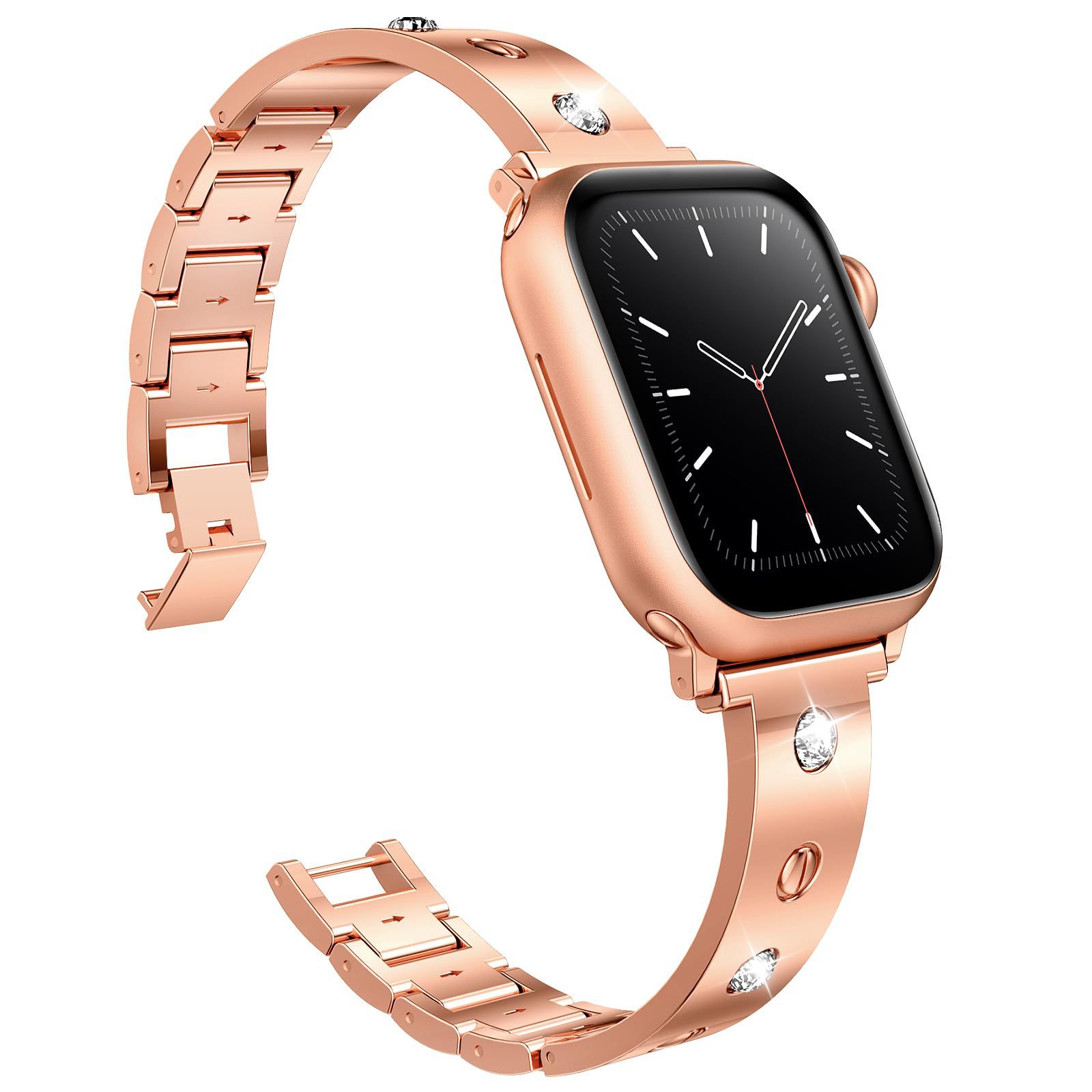 Picture of The new applewatch strap is suitable for Apple 1-9 generation/Ultra/SE diamond metal strap detachable