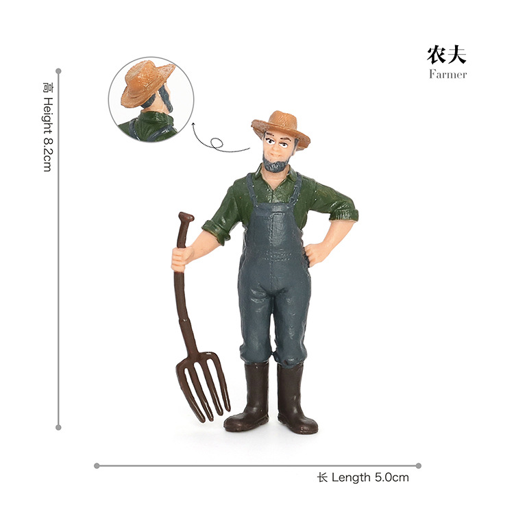 Picture of Cross-border Simulation Plant Doll Model Scene Ornaments DIY Farm House Workers Fence Stone Model Toys