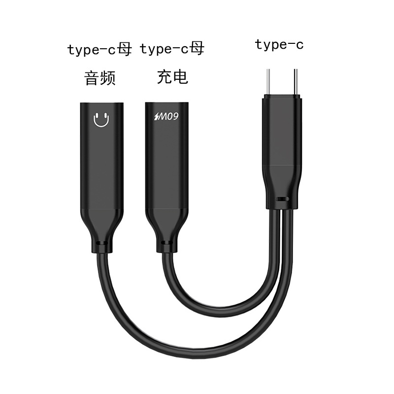 Picture of PD fast charge 60W double TYPE-C audio adapter one minute two digital headphones for Apple iphone15