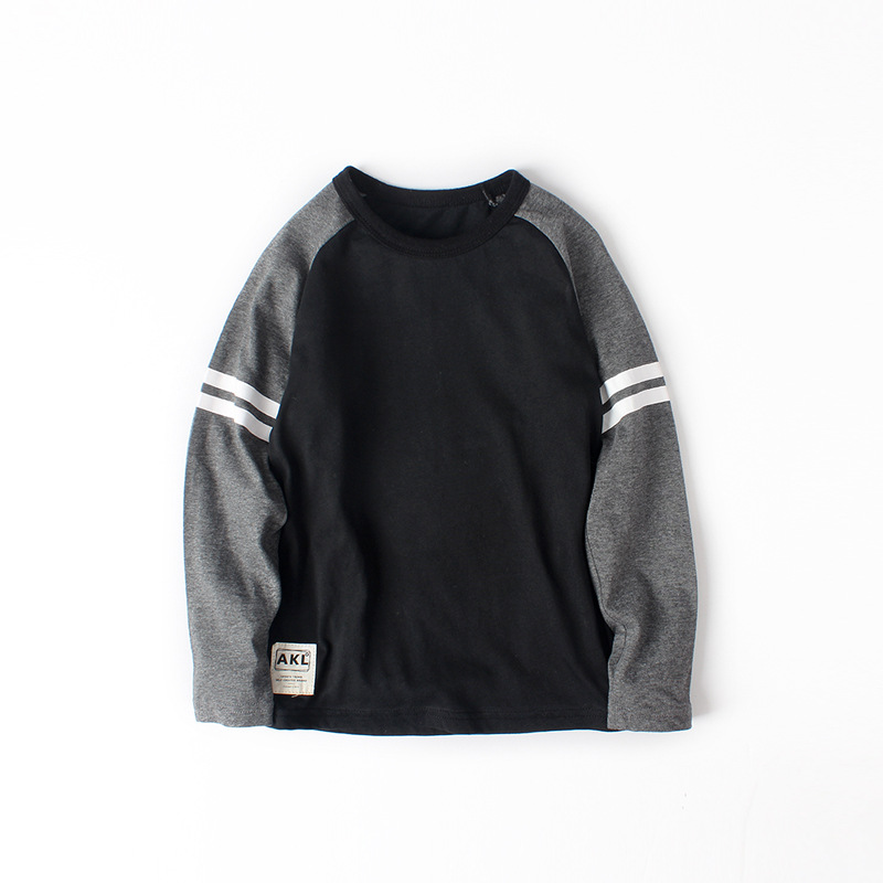 Picture of Children's T-shirt 2025 Spring Korean New Children's Wear Long Sleeve Mid-Big Children's Cotton Boys' Long Sleeve Base Shirt