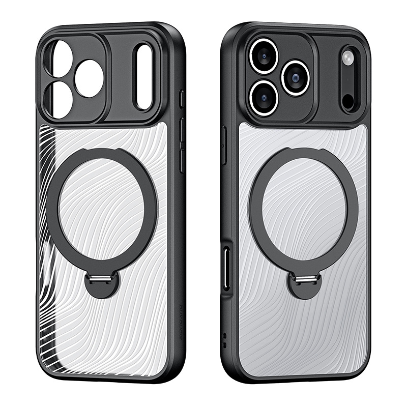 Picture of Suitable for Iphone17Pro Transparent Frosted Mobile Phone Case Wholesale Magsafe Magnetic Apple 17 Stand Back Case