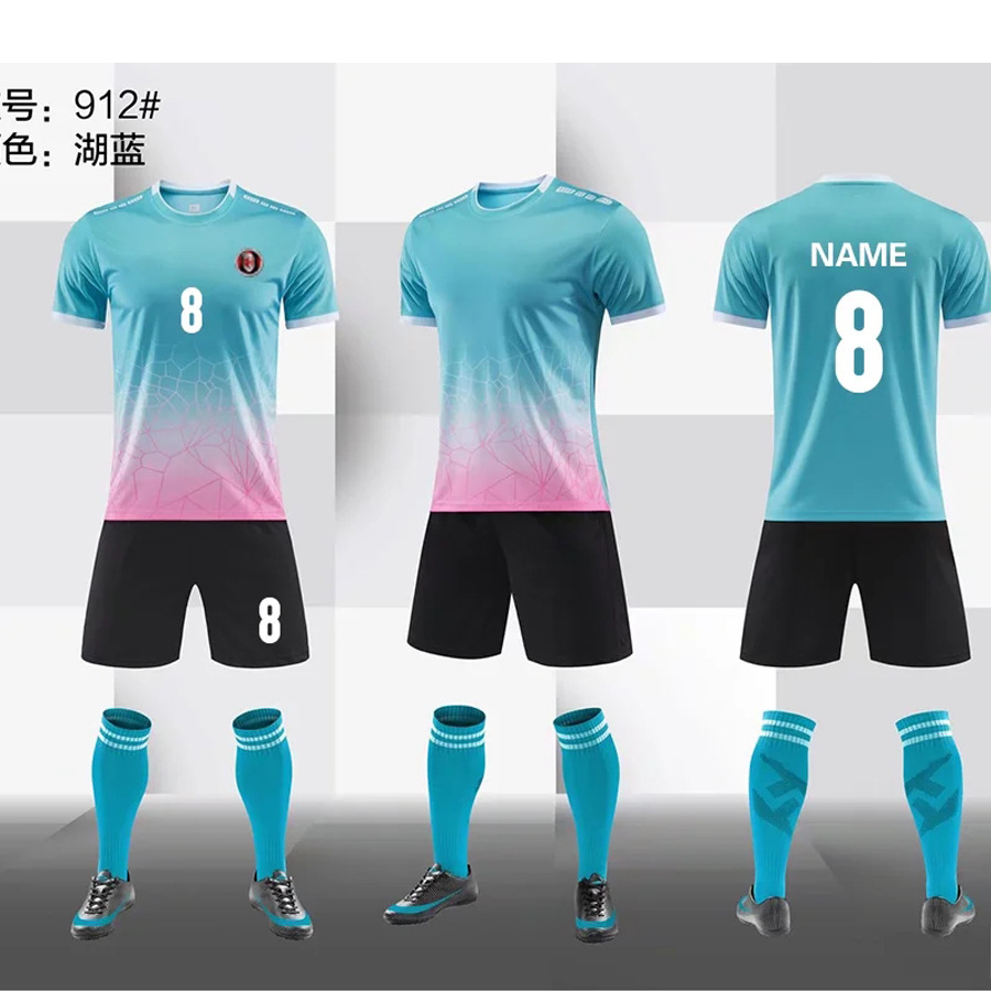 Picture of Children's Clothing Men's Summer Sports suit Adult Competition Short-sleeved Football Clothing Primary and Secondary School Students' Youth Training Club Jersey