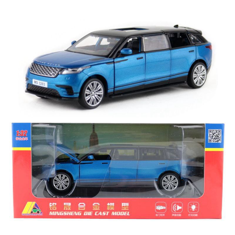 Picture of Mingsheng alloy model children's toy simulation 1:32 Land Rover Star luxury car acousto light back open window box
