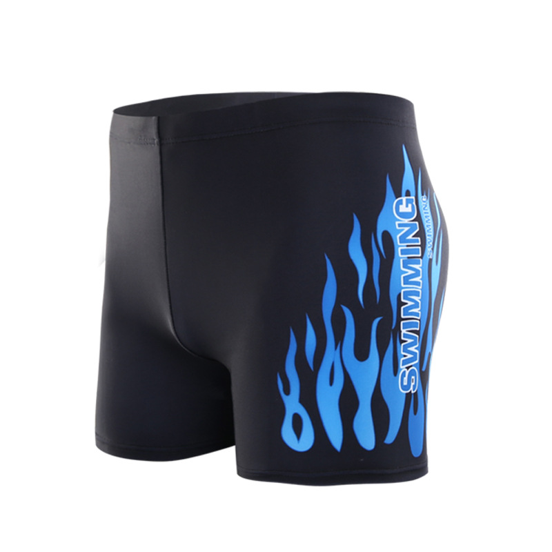 Picture of Factory wholesale boxer swimming trunks men's high waist swimming trunks conservative hot spring beach flame anti-embarrassing sexy tide