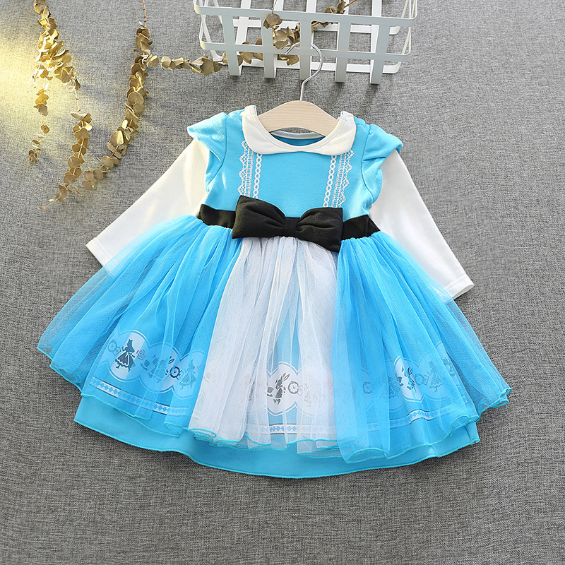 Picture of New Autumn Clothes Ice and Snow Anna Sophia Princess Dress Girls Dress Halloween Costume Children's Clothing Wholesale