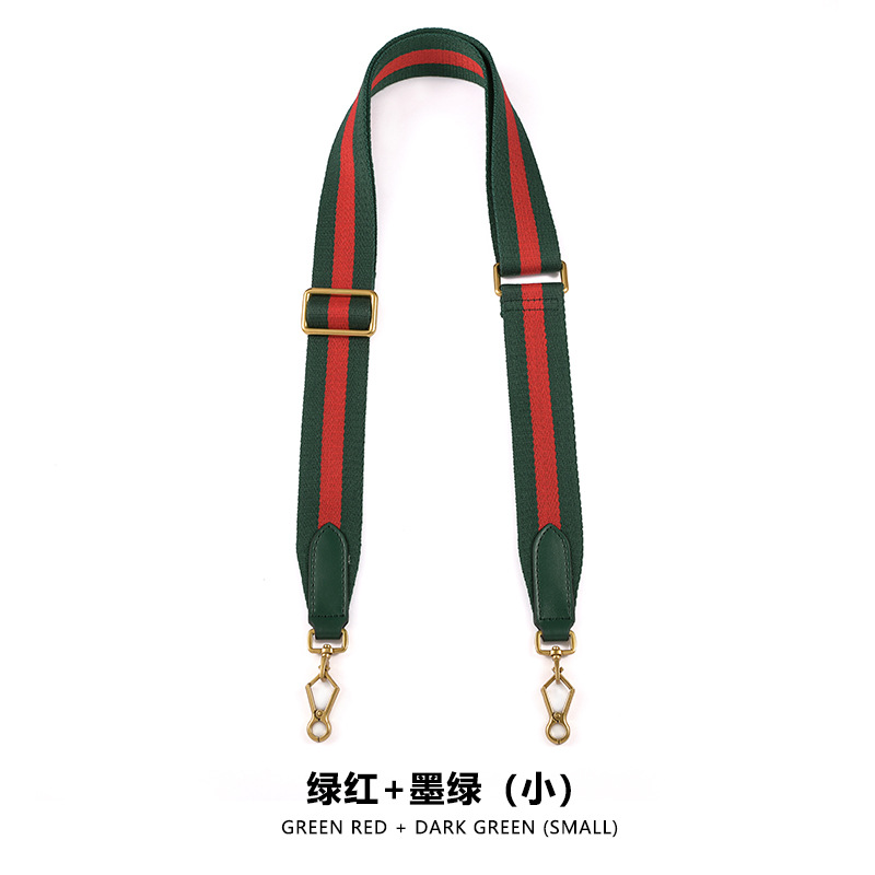 Picture of Suitable for G-Chi Adjustable 3.8CM Canvas Ribbon F-46 Shoulder Crossbody Green Red Bag Belt Single Buy Replacement Shoulder Belt