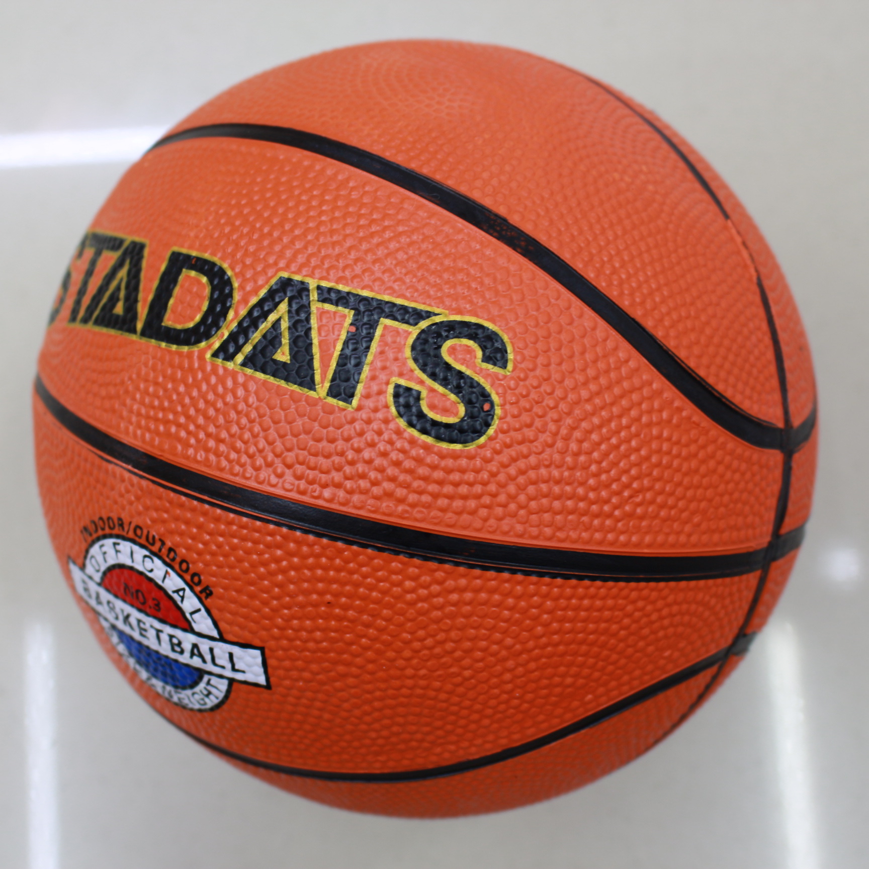 Picture of Authentic Orange Rubber Basketball No.3 Rubber Orange Basketball Elastic Foot/Kickable and Shootable Kindergarten Special