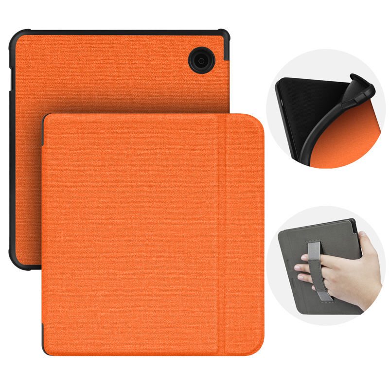 Picture of Suitable for 2019Kobo LibraH2O handheld 7-inch protective case Tolino vision5 linen pattern protective case
