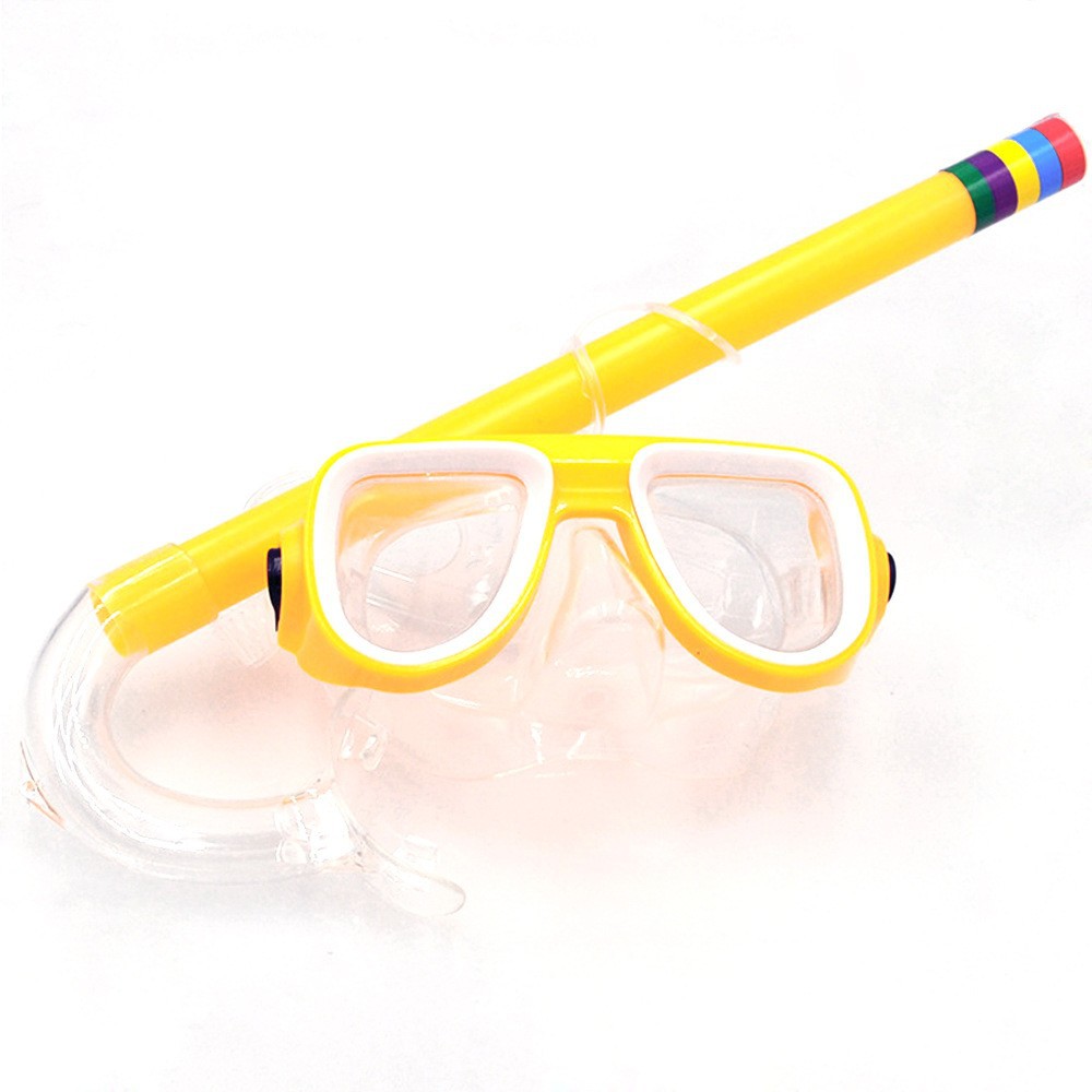 Picture of Snorkeling children's diving goggles + suction pipe set new material PVC material 0326 diving goggles set