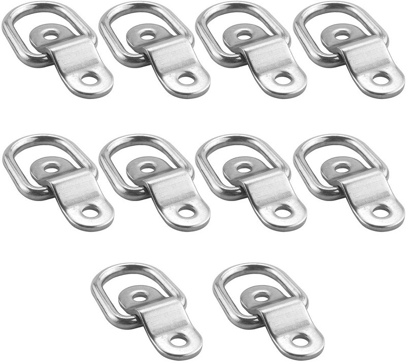 Picture of Rowing boat multifunctional 10 D-shaped pull ring hasp with screw set trailer anchor D-shaped ring fastening buckle