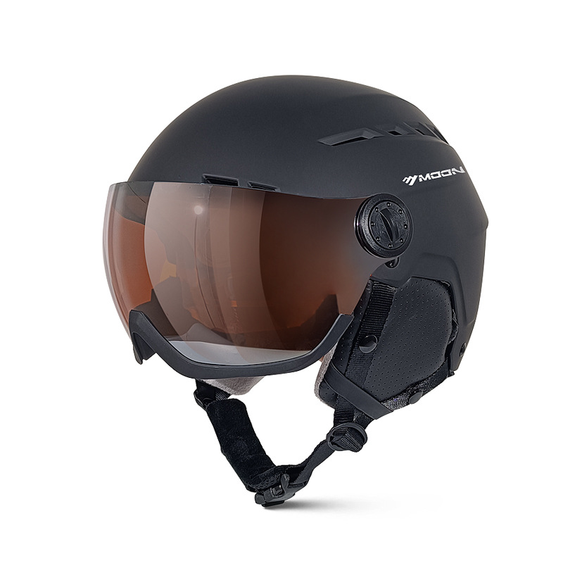 Picture of MOON Professional Ski Helmet Asian Head-shaped Men's and Women's Single Double-board Snow Goggles Glasses Integrated Ski Helmet Protectors