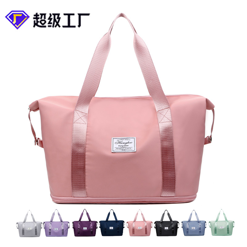 Cross-border large-capacity portable sports fitness bag women's short-distance diagonal travel bag shoulder water-repellent yoga bag wholesale