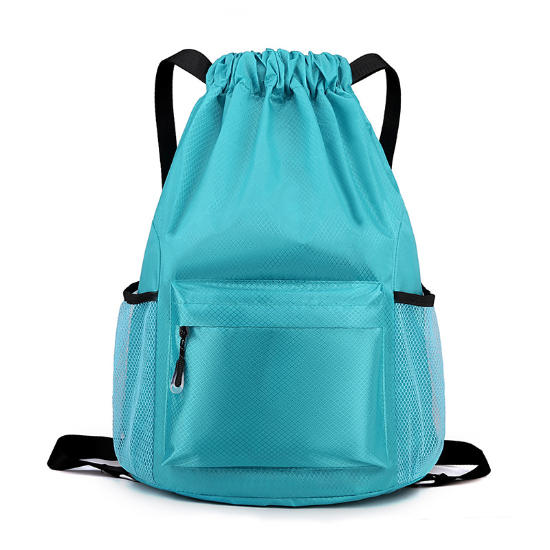 Picture of New Outdoor Mountaineering Backpack for Women Oxford Cloth Simple Pure Color Drawstring Flap Pocket Pants Advertising Printable Logo Backpack
