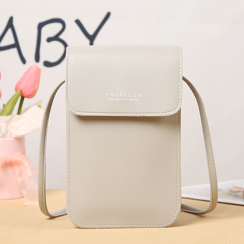 Picture of New Mobile Phone Bag for Women Korean Style Fashionable Multi-Functional Crossbody Shoulder Bag Zipper Solid Color Simple Mini Versatile Wallet