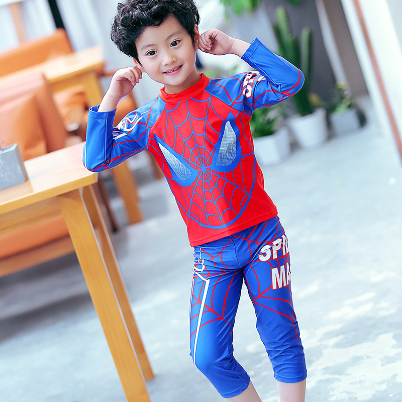 Picture of Swimwear Boys Juvenile Swimwear Sunscreen Quick-drying Children Snorkeling Surfing Long Sleeve Swimwear Boys Wholesale