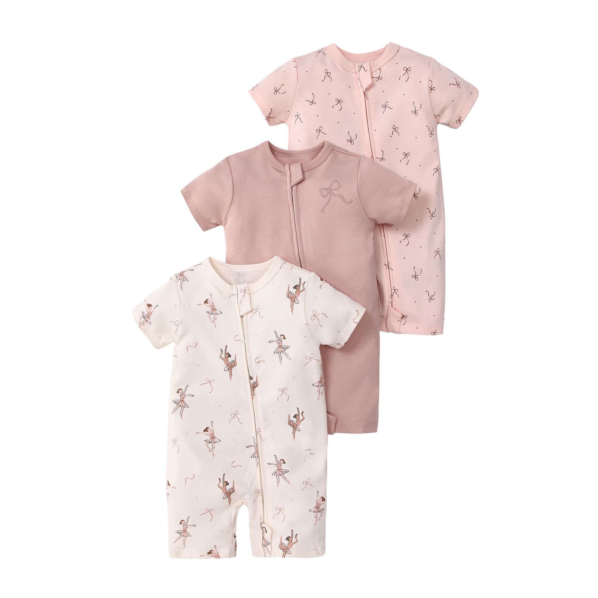 Picture of Foreign trade children's clothing summer baby jumpsuit short sleeve double zipper climbing clothing newborn baby gift box for cross-border